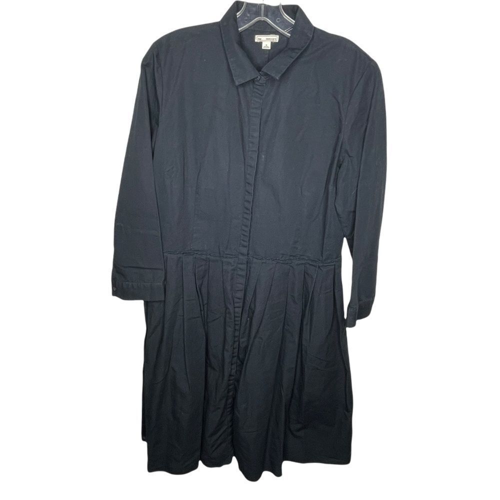 GAP Linen Blend Dress Black